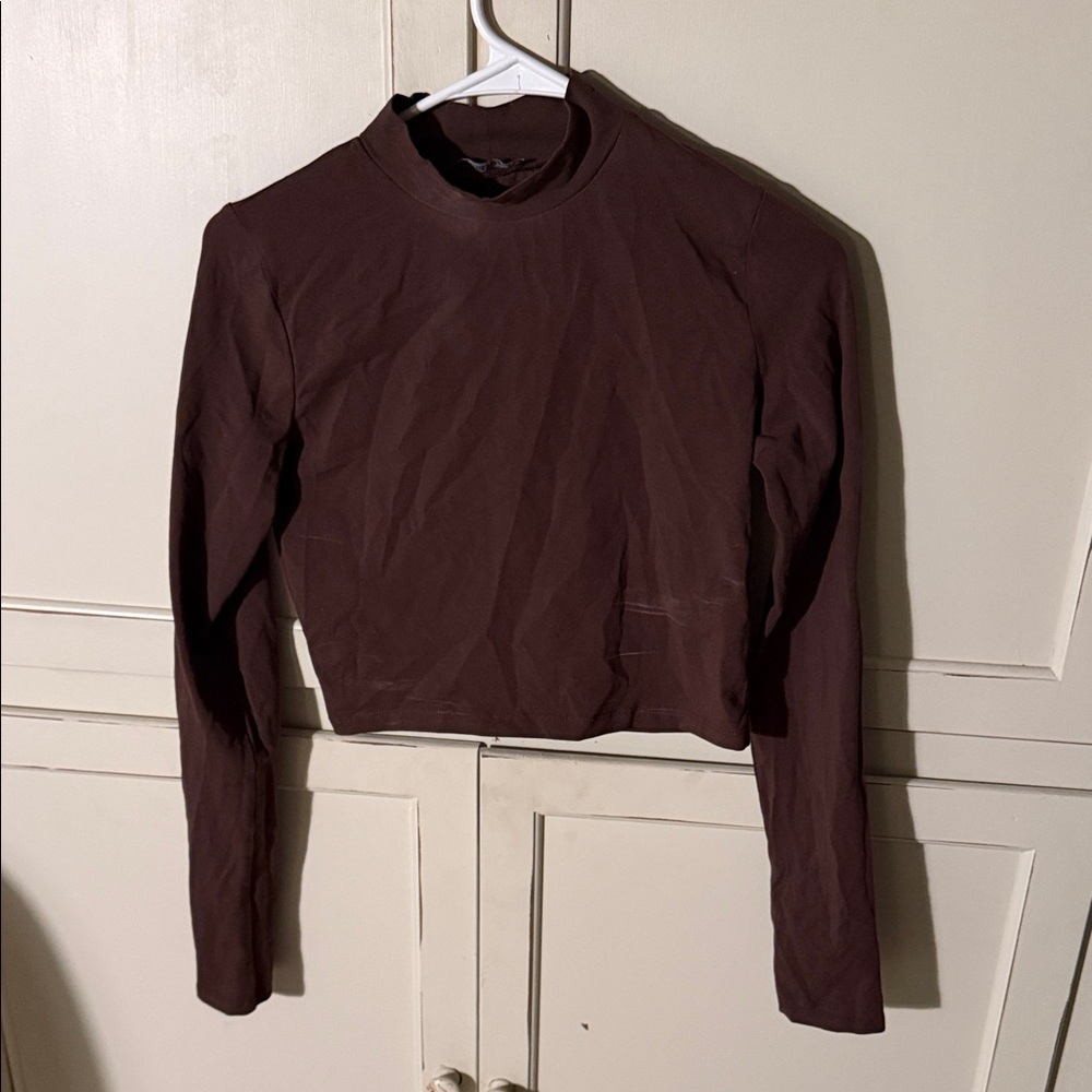 Zara Chocolate Long Sleeve Top